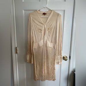 MISSONI pale peach 100% rayon mini dress! Size 40